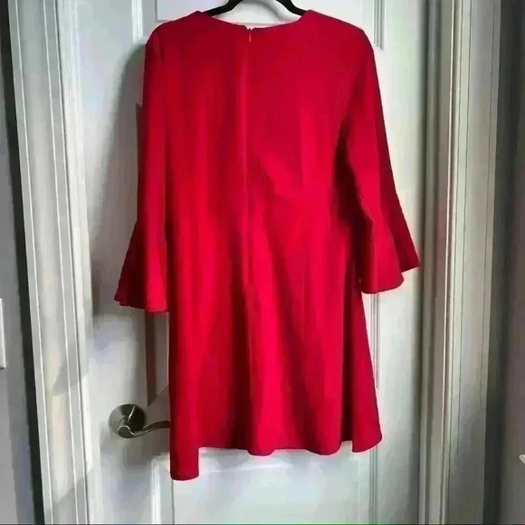 Lulu's Red Bell Sleeve Dress Size L Large - Picture 4 of 5